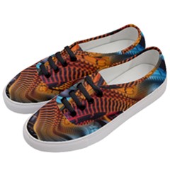 3d Rainbow Choas Women s Classic Low Top Sneakers by Sparkle