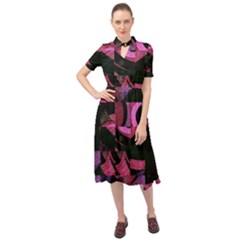 Random Design Keyhole Neckline Chiffon Dress by Sparkle