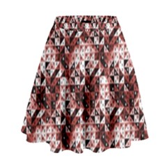 Digital Checkboard High Waist Skirt by Sparkle