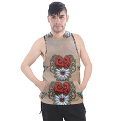 Wonderful Elegant Heart Men s Sleeveless Hoodie by FantasyWorld7