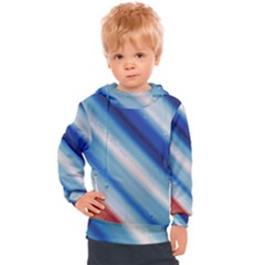 Blue White Kids  Hooded Pullover by Sparkle