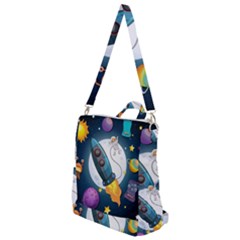 Spaceship Astronaut Space Crossbody Backpack by Vaneshart