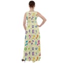 Seamless Pattern Musical Note Doodle Symbol Empire Waist Velour Maxi Dress View2