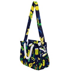 Seamless Brazilian Carnival Pattern With Musical Instruments Rope Handles Shoulder Strap Bag by Vaneshart