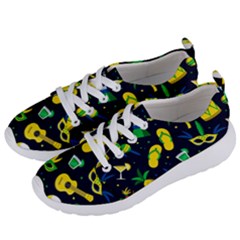 Seamless Brazilian Carnival Pattern With Musical Instruments Women s Lightweight Sports Shoes by Vaneshart