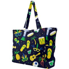 Seamless Brazilian Carnival Pattern With Musical Instruments Simple Shoulder Bag by Vaneshart