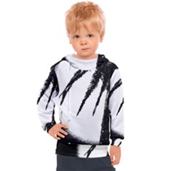 Black And White Tropical Moonscape Illustration Kids  Hooded Pullover by dflcprintsclothing