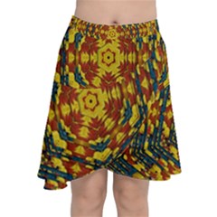 Yuppie And Hippie Art With Some Bohemian Style In Chiffon Wrap Front Skirt by pepitasart