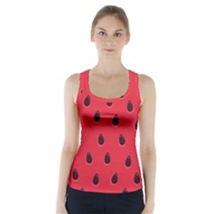 Seamless Watermelon Surface Texture Racer Back Sports Top by Vaneshart