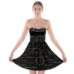 Abstract Math Pattern Strapless Bra Top Dress by Vaneshart