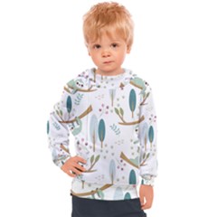 Pattern Sloth Woodland Kids  Hooded Pullover by Vaneshart