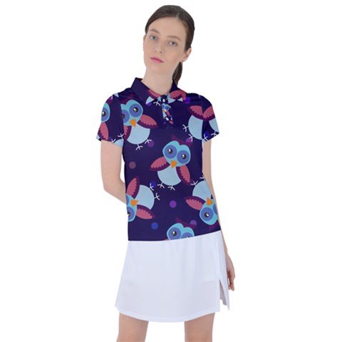 Owl Pattern Background Women s Polo Tee by Vaneshart