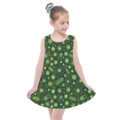 Seamless Pattern With Viruses Kids  Summer Dress by Vaneshart