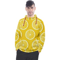 Lemon Fruits Slice Seamless Pattern Men s Pullover Hoodie by Vaneshart