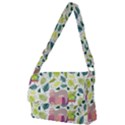 Cute Sloth Sleeping Ice Cream Surrounded By Green Tropical Leaves Full Print Messenger Bag (L) View1