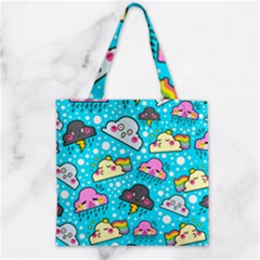 Cloud Seamless Pattern Zipper Grocery Tote Bag by Vaneshart