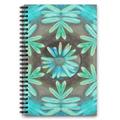 Blue Florals As A Ornate Contemplative Collage 5 5  X 8 5  Notebook by pepitasart