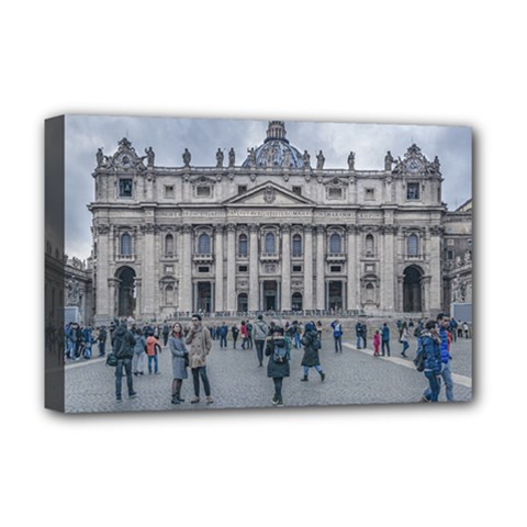 Saint Peters Square, Vatican City, Italy Deluxe Canvas 18  X 12  (stretched) by dflcprintsclothing