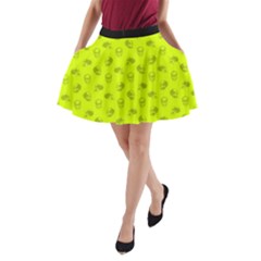 Noen1 Skull A-line Pocket Skirt by walala