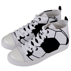 Soccer Lovers Gift Women s Mid-top Canvas Sneakers by ChezDeesTees