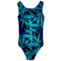 420 ganja pattern, weed leafs, marihujana in colors Kids  Cut-Out Back One Piece Swimsuit View1