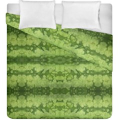 Watermelon Pattern, Fruit Skin In Green Colors Duvet Cover Double Side (king Size) by Casemiro