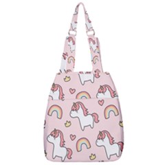 Cute-unicorn-rainbow-seamless-pattern-background Center Zip Backpack by Vaneshart