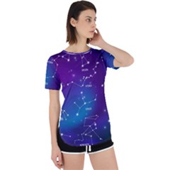 Realistic-night-sky-poster-with-constellations Perpetual Short Sleeve T-shirt by Vaneshart