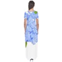 Botanical Floral Print Stylized Photo Short Sleeve Maxi Dress View2