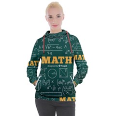 Realistic-math-chalkboard-background Women s Hooded Pullover by Vaneshart