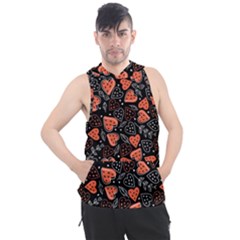 Seamless-vector-pattern-with-watermelons-hearts-mint Men s Sleeveless Hoodie by Vaneshart