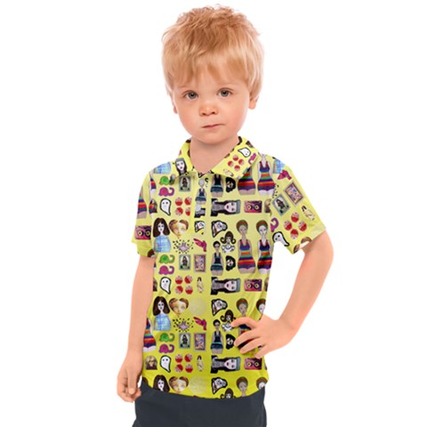 Kawaiicollagepattern3 Kids  Polo Tee by snowwhitegirl