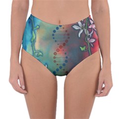 Flower Dna Reversible High-waist Bikini Bottoms by RobLilly