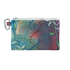 Flower Dna Canvas Cosmetic Bag (medium) by RobLilly