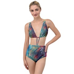 Flower Dna Tied Up Two Piece Swimsuit by RobLilly