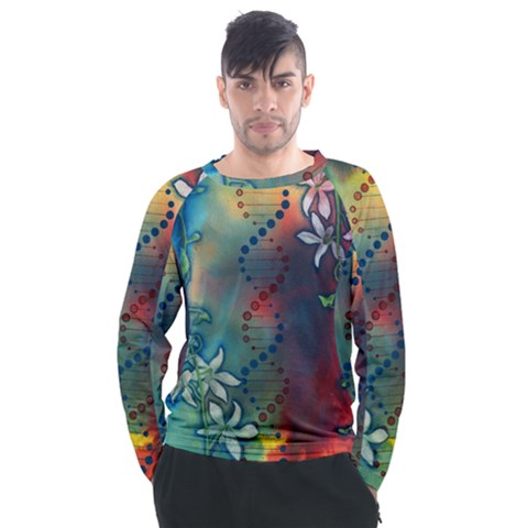 Flower Dna Men s Long Sleeve Raglan Tee by RobLilly