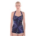 Digital Room Boyleg Halter Swimsuit  View1