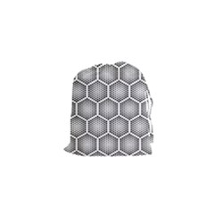 Halftone Tech Hexagons Seamless Pattern Drawstring Pouch (xs) by BangZart