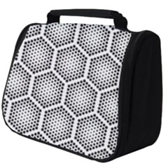 Halftone Tech Hexagons Seamless Pattern Full Print Travel Pouch (big) by BangZart