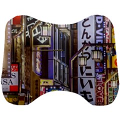 Shinjuku District Urban Night Scene, Tokyo Japan Head Support Cushion by dflcprintsclothing