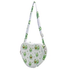 Cute Seamless Pattern With Avocado Lovers Heart Shoulder Bag by BangZart