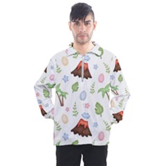 Cute Palm Volcano Seamless Pattern Men s Half Zip Pullover by BangZart