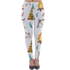 Cute Cartoon Native American Seamless Pattern Lightweight Velour Leggings by BangZart