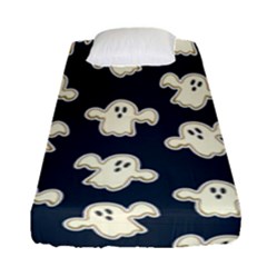 Hand Drawn Ghost Pattern Fitted Sheet (single Size) by BangZart