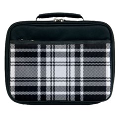 Pixel Background Design Modern Seamless Pattern Plaid Square Texture Fabric Tartan Scottish Textile Lunch Bag by BangZart