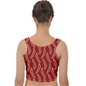 Chili pattern red Velvet Crop Top View2