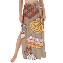 Vector Seamless Pattern With Doodle Coffee Equipment Maxi Chiffon Tie-up Sarong by BangZart