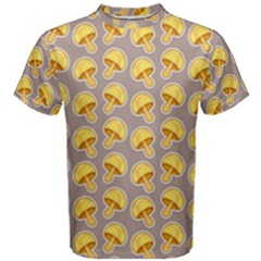 Yellow Mushroom Pattern Men s Cotton Tee by BangZart