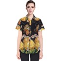 Embroidery blossoming lemons butterfly seamless pattern Women s Short Sleeve Shirt View1