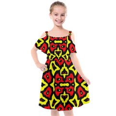 Rby-166 2 Kids  Cut Out Shoulders Chiffon Dress by ArtworkByPatrick